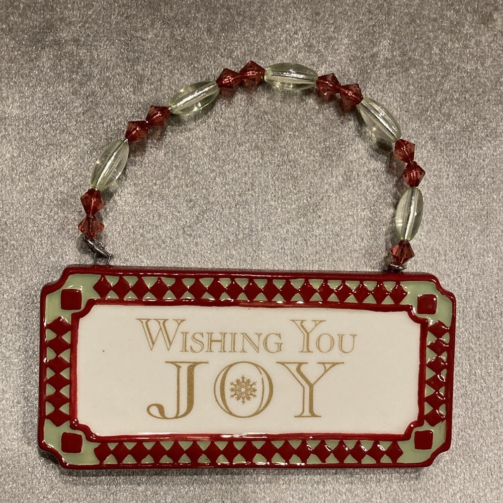 NWOT - Giftcraft Ceramic ❄️ Wishing You Joy ❄️ Wall Hanging Plaque